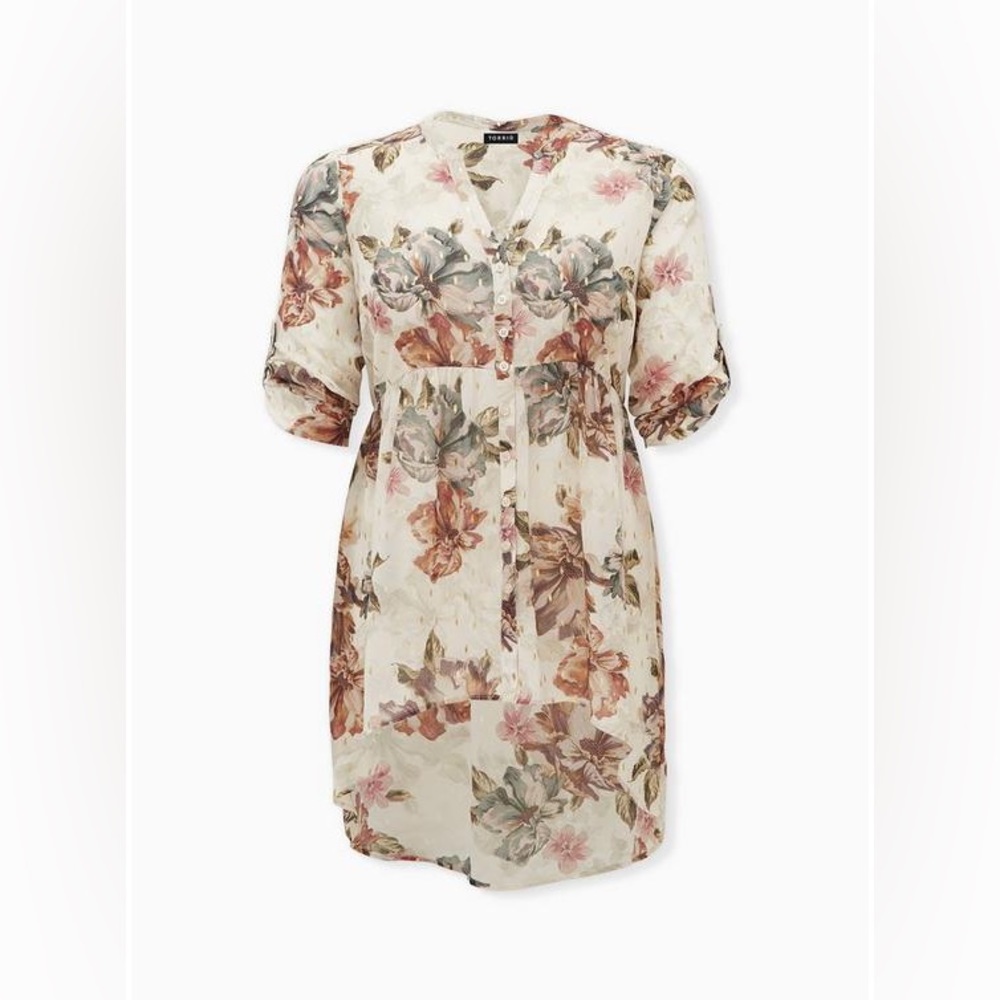 Torrid Chiffon Hi-Lo Top